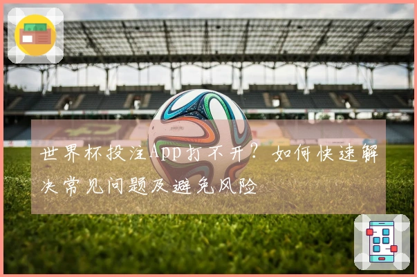 世界杯投注App打不开？如何快速解决常见问题及避免风险